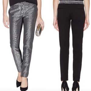 DVF Alexis Dress Pant Black Slim Straight Leg Sexy